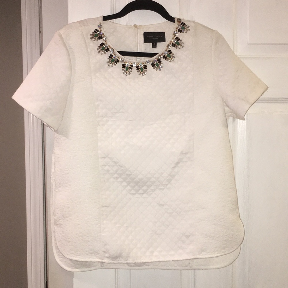 Fancy white shirt with jewels